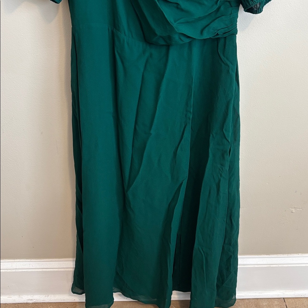 NEW Reformation Green Midi Dress size 12 - Picture 3 of 10